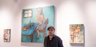 Evocación: Charlamos con Jorge Durón sobre su pintura Jorge Durón en la inauguración de su exhibición